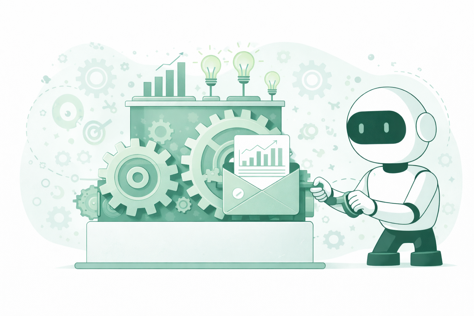 Robot powering an insight machine